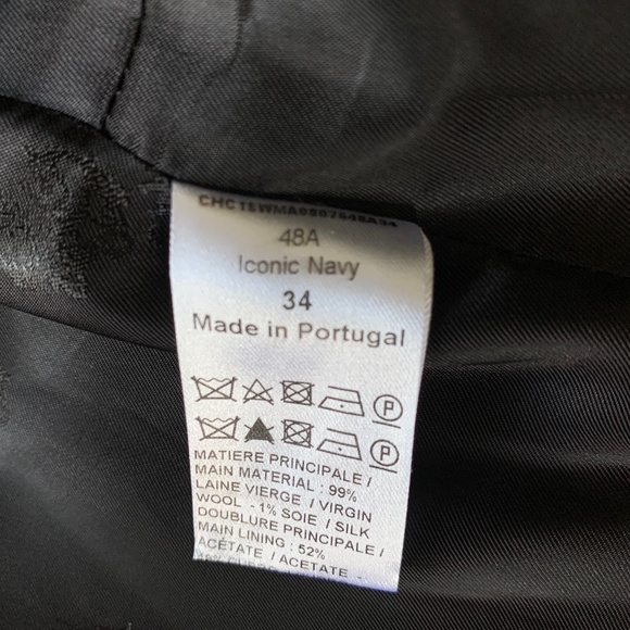 CHLOE Iconic Navy wool Ruffle Front Double Breasted Trench Coat - Picture 16 of 16